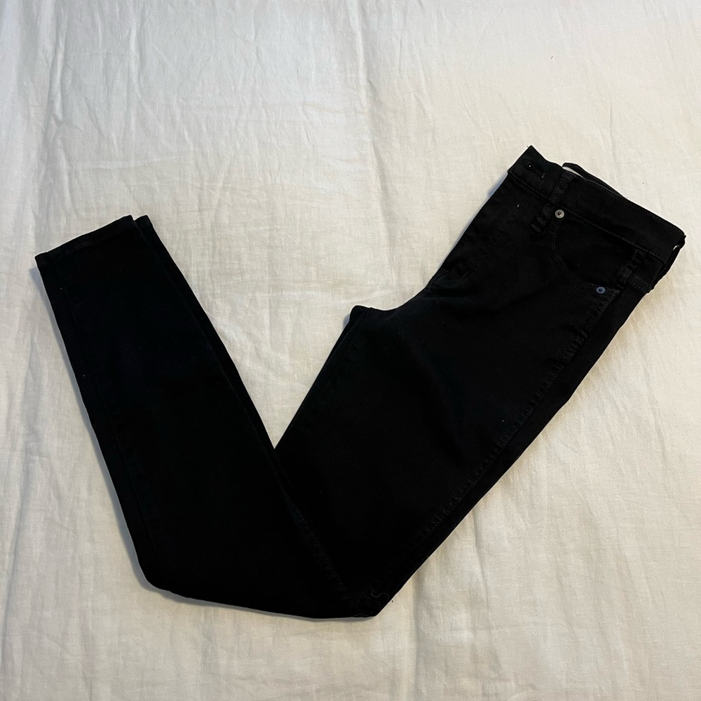 Madewell 10” High Rise Black Skinny Jean in Size 25